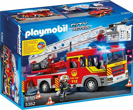 Игровой набор - Пожарная служба: Пожарная машина с лестницей, со светом и звуком 